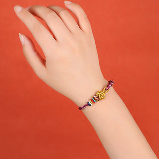 Buddha Gift Handmade Dunhuang Colorful Rope Protection Braid String Bracelet