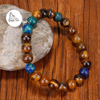 Buddha Gift 108 Mala Beads Tiger Eye Buddha Strength Bracelet Tassel Necklace Pendant