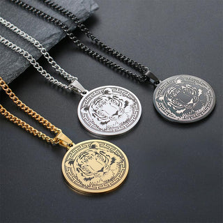 Buddha Gift Animal Titanium Steel Chain Necklace Protection Pendant