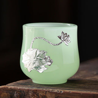 Buddha Gift Lotus Dragon Phoenix Flower Ceramic Teacup Tea Cups