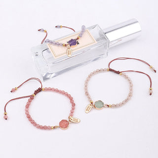 Buddha Gift Natural Crystal Charm Lucky Healing Bracelet