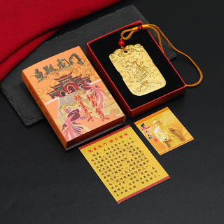 Buddha Gift Feng Shui Auspicious Star Wenchang Pen Pagoda Koi Fish Car Hanging Decoration