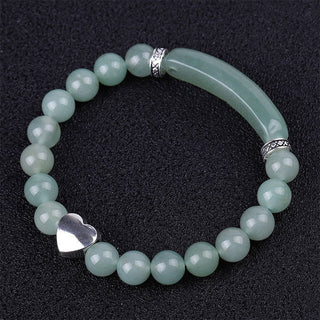Buddha Gift Natural Crystal Beads Unisex Heart Bracelet