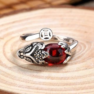 Buddha Gift FengShui Genstone PiXiu Wealth Adjustable Ring