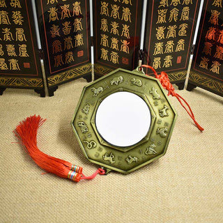 Buddha Gift Feng Shui Bagua Map Five-Emperor Coins Chinese Knotting Harmony Energy Map