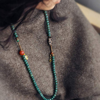 Buddha Gift 108 Mala Beads Bodhi Seed Dzi Bead Wisdom Bracelet