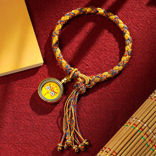 Buddha Gift Handmade Tibetan Five God Of Wealth Dragon Scale Rope Luck Braid Bracelet
