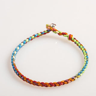 Buddha Gift "May you be blessed with peace and safety in all four seasons" Lucky Multicolored Bracelet