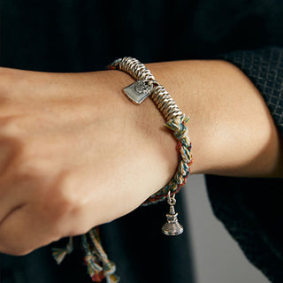 Buddha Gift 925 Sterling Silver Handmade Protection Multiple Strands Bracelet