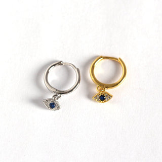 Buddha Gift 925 Sterling Silver Evil Eye Blessing Protection Stud Earrings