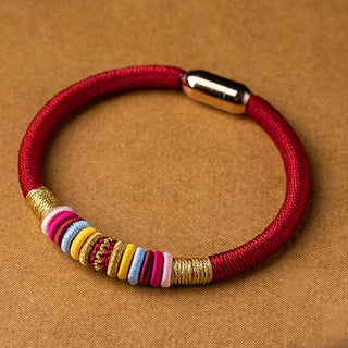 Buddha Gift Tibetan Handmade King Kong Knot Protection Magnetic Buckle Braided Bracelet