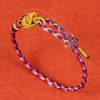 Buddha Gift Handmade Dunhuang Colorful Rope Protection Braid String Bracelet