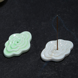 Buddha Gift Mini Auspicious Clouds Design Healing Stick Ceramic Small Incense Burner Decoration