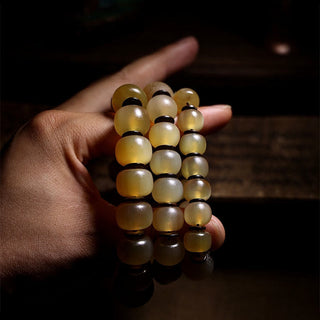 Buddha Gift Handmade Tibetan Sheep Horn Om Mani Padme Hum Auspiciousness Bracelet