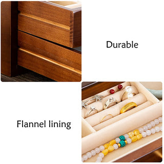 Buddha Gift Retro Solid Wood Jewelry Box Jewelry Storage Box With Drawer