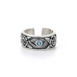 Buddha Gift Eye Of Horus Crystal Protection Adjustable Ring