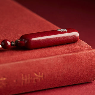 Buddha Gift Chinese Zodiac Natal Buddha Cinnabar Amulet Protection String Necklace Pendant