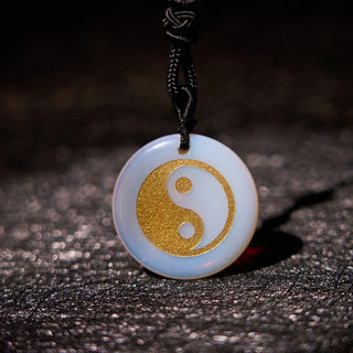Buddha Gift Various Crystal Amethyst Tiger Eye Green Aventurine Yin Yang Spiritual Necklace Pendant