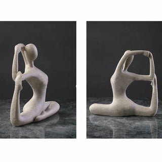 Buddha Gift Abstract Yoga Meditating Exercise Resin Spiritual Figurine Sculpture Desk Decoration