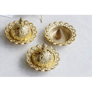 Buddha Gift Tibetan Gold Mini Meditation Incense Burner