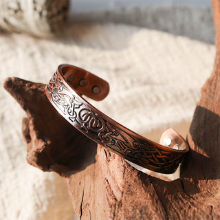 Buddha Gift Viking Birds Magnetic Copper Adjustable Cuff Bracelet Bangle