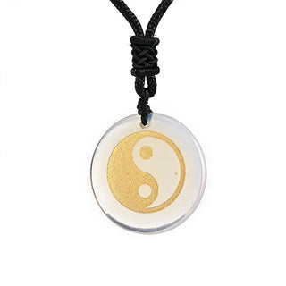 Buddha Gift Various Crystal Amethyst Tiger Eye Green Aventurine Yin Yang Spiritual Necklace Pendant