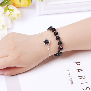 Buddha Gift Sun Stone Strawberry Quartz Crystal Positive Bracelet