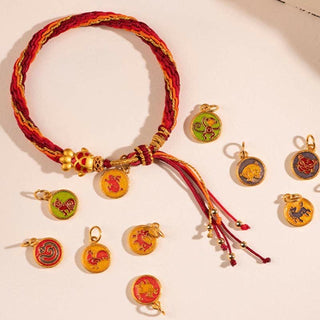 Buddha Gift Chinese Zodiac Handmade Koi Fish String Protection Reincarnation Knot Braid Bracelet