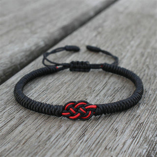 Buddha Gift 2Pcs Tibetan Luck Chinese Knot Protection String Bracelet