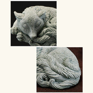 Buddha Gift Small Nine Tailed Fox Protection Home Tea Pet Figurine Decoration