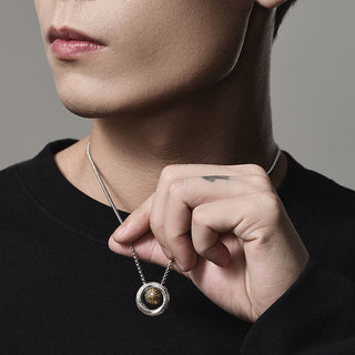 Buddha Gift Mobius Lucky Bead Copper Wealth Necklace Pendant