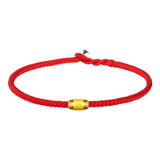 Buddha Gift 999 Gold Lucky Bead Eight Thread Peace Knot Red Rope Bracelet