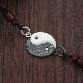 Buddha Gift 990 Sterling Silver Yin Yang Balance Harmony Necklace Pendant