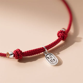 Buddha Gift 999 Sterling Silver Luck Bamboo Attract Fortune Colorful Red Rope Bracelet