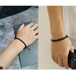 Buddha Gift Black Onyx Bead Support Protection Bracelet