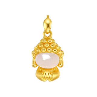 Buddha Gift White Jade Buddha Success Pendant Necklace