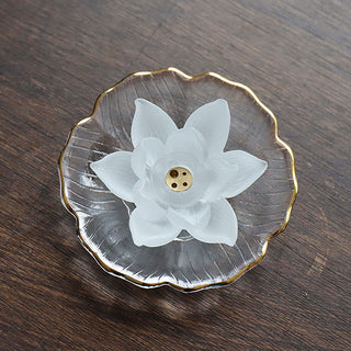 Buddha Gift Mini Lotus Liuli Crystal Healing Meditation Stick Incense Burner