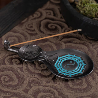 Buddha Gift Gourd Yin Yang Bagua Copper Blessing Incense Burner Decoration