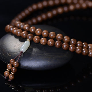Buddha Gift 108 Mala Beads Rosewood Jade Calm Bracelet