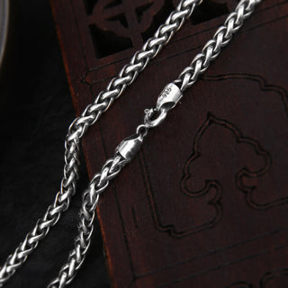 Buddha Gift 925 Sterling Silver Double Dorje Vajra Spiritual Strength Necklace Pendant