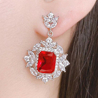 Buddha Gift Emerald Crystal Red Corundum Confidence Courage Ring Earrings Necklace Pendant