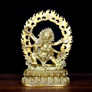 Buddha Gift Tibet Mahakala Bodhisattva Figurine Compassion Copper Statue Decoration