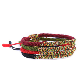 Buddha Gift Tibetan Handmade Multicolor King Kong Knot Luck Strength Braided Bracelet
