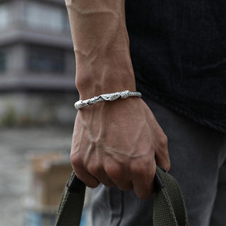 Buddha Gift Tibetan Lotus White Copper Wealth Bracelet