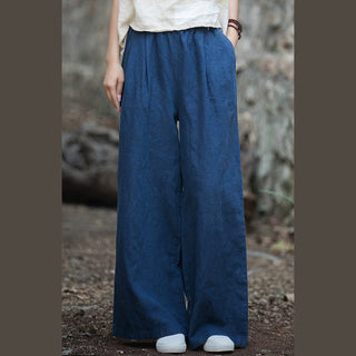 Buddha Gift Retro Wide Leg Pants Casual Women's Yoga Pants With Pockets