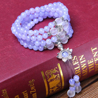 Buddha Gift Purple Jasper Bead Strength Bracelet Mala
