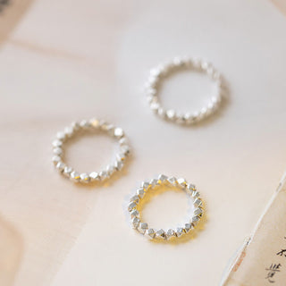 Buddha Gift 925 Sterling Silver Beaded Blessing Ring