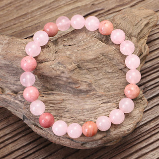 Buddha Gift 108 Mala Beads Pink Crystal Love Tassel Bracelet