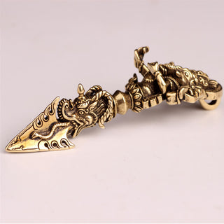 Buddha Gift Tibetan Ganesh Ganpati Elephant God of Wealth Dorje Vajra Spiritual Power Necklace Pendant