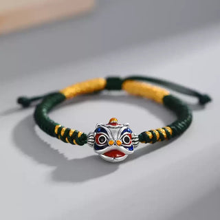 Buddha Gift Handmade Dancing Lion Luck Braided String Bracelet